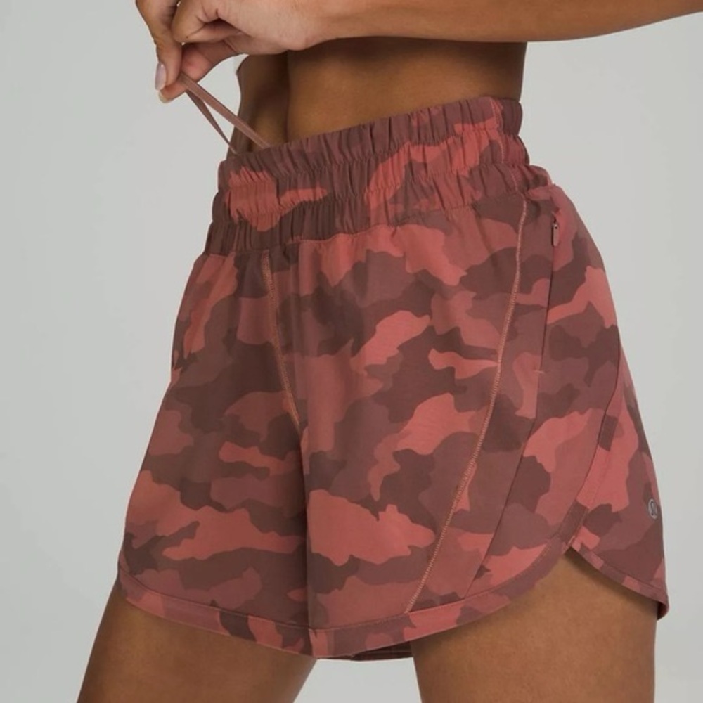 Lululemon size 4 Pink Camo Track That Shorts